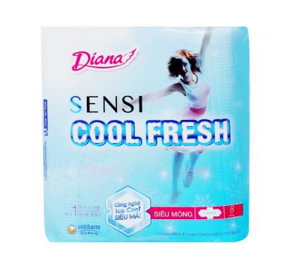 Băng Vệ Sinh Diana Sensi Cool Fresh Mỏng Cánh