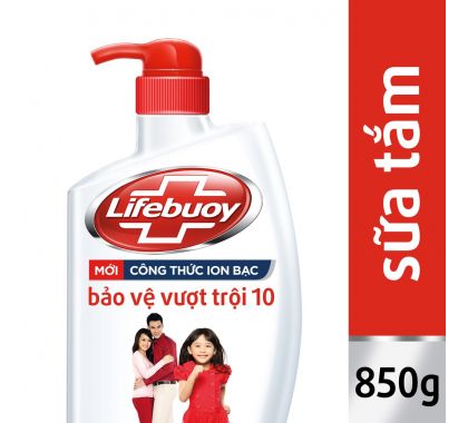 Sữa Tắm Lifebuoy  vòi 850g Bảo Vệ Vượt Trội 10 (Đỏ) 