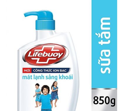 Sữa Tắm Lifebuoy vòi 850g mát lạnh sàng khoái (Xanh Biển)
